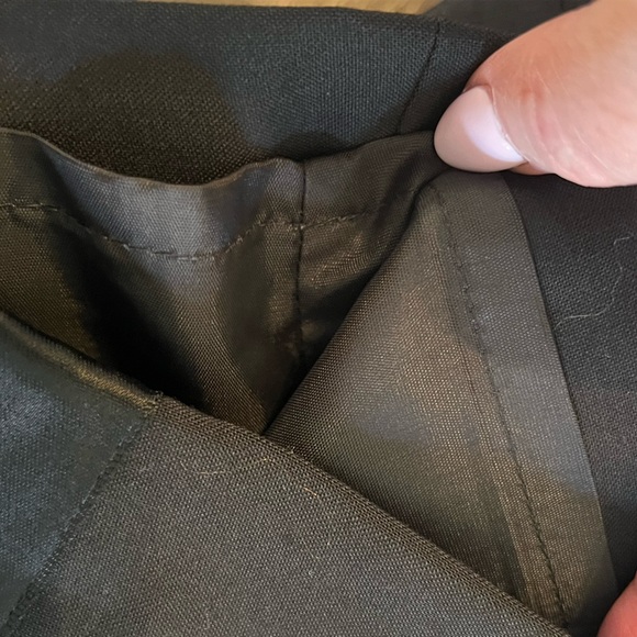 J Crew 100% Wool Black Tuxedo Pant Velvet Stripe Zipper Fly Dressy Business 6 - Picture 12 of 13